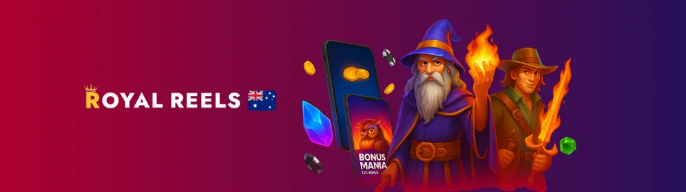 Royal Reels Casino Australia welcome banner